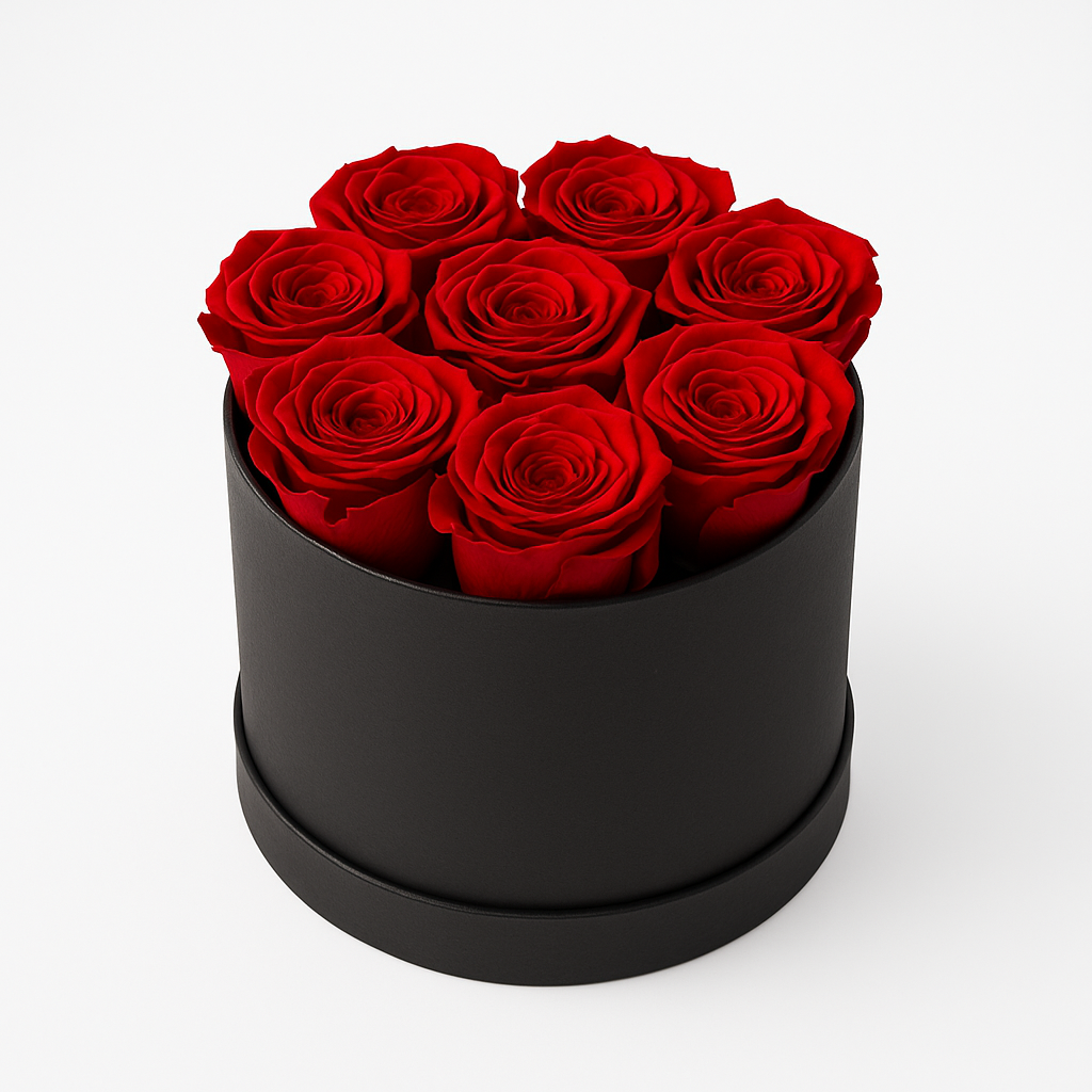 BOÎTE RONDE DE ROSES