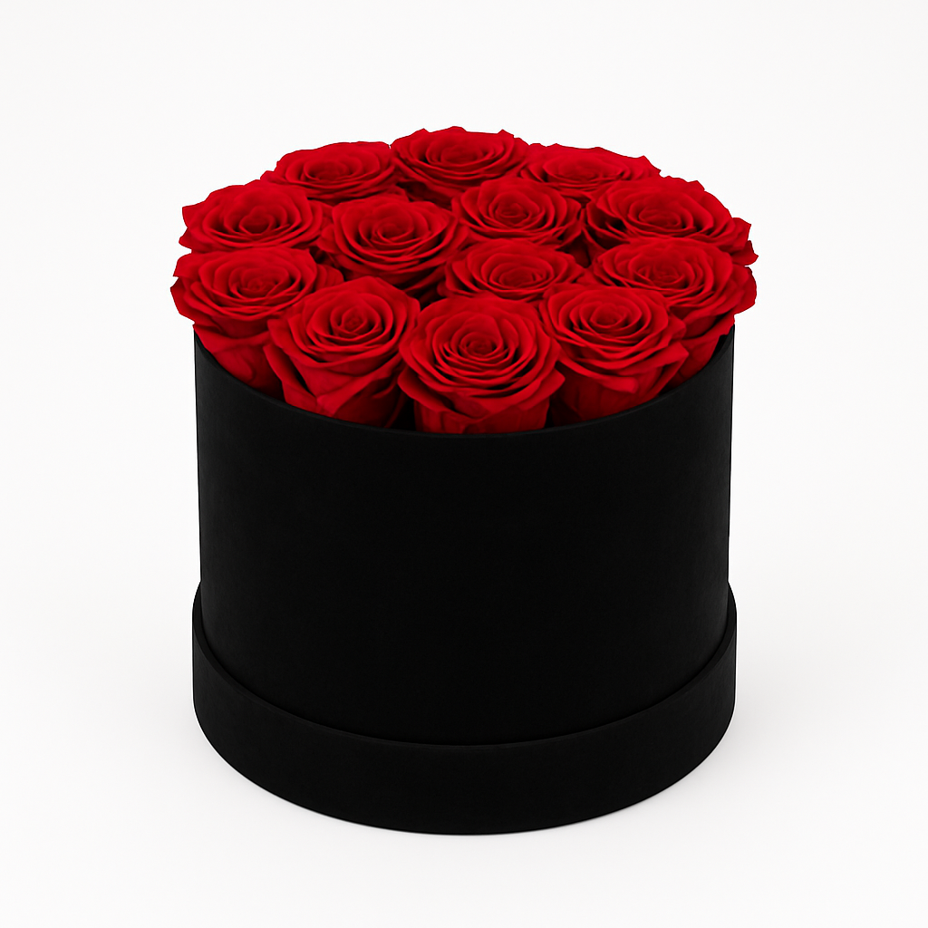 BOÎTE RONDE DE ROSES